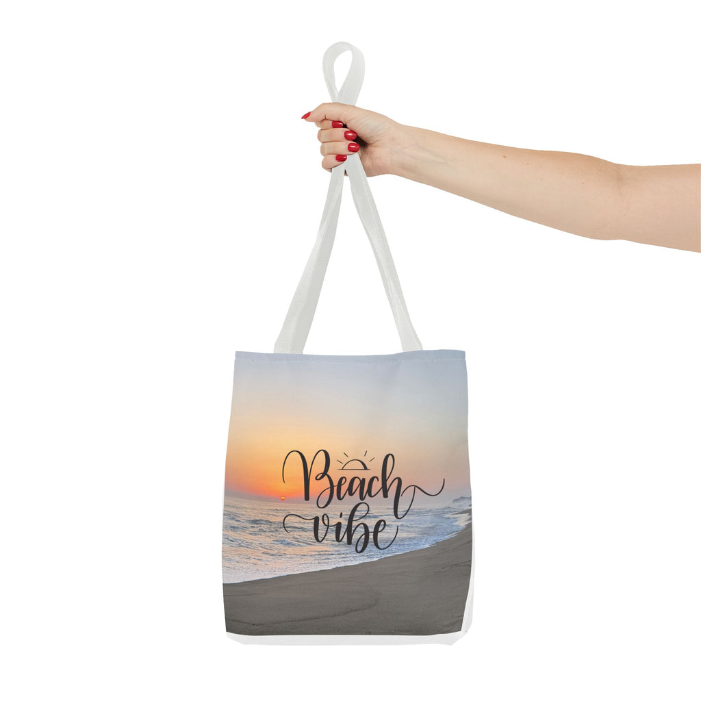 Beach Vibe Tote Bag — Sunset Beach All-Over Print Carry Bag