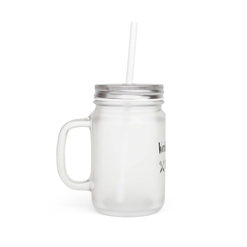 World's Best Dad Mason Jar Tumbler – Dad Gift with Straw, BBQ & Grill Icons