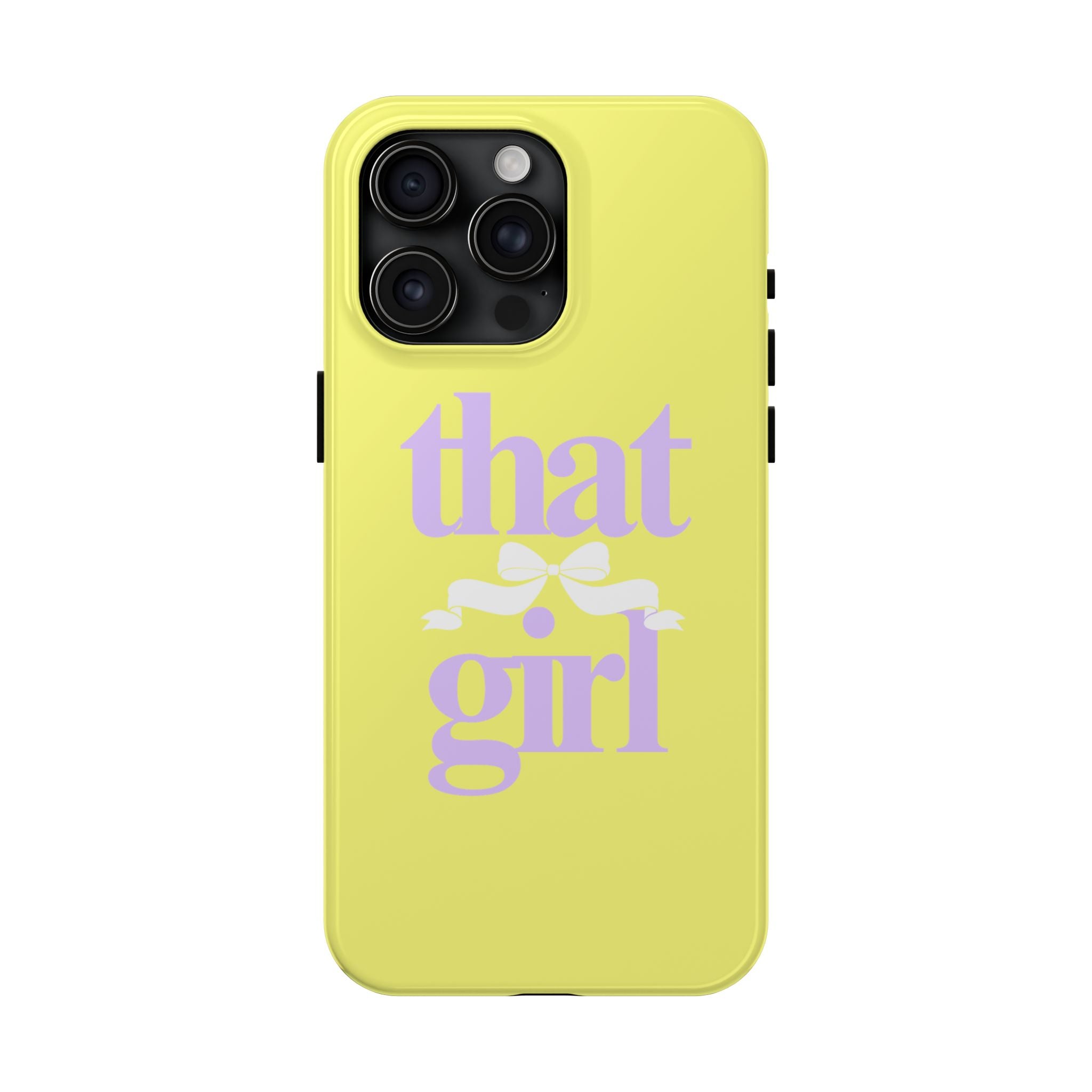 That Girl Tough Phone Case — Cute Pastel Yellow Protective iPhone Case