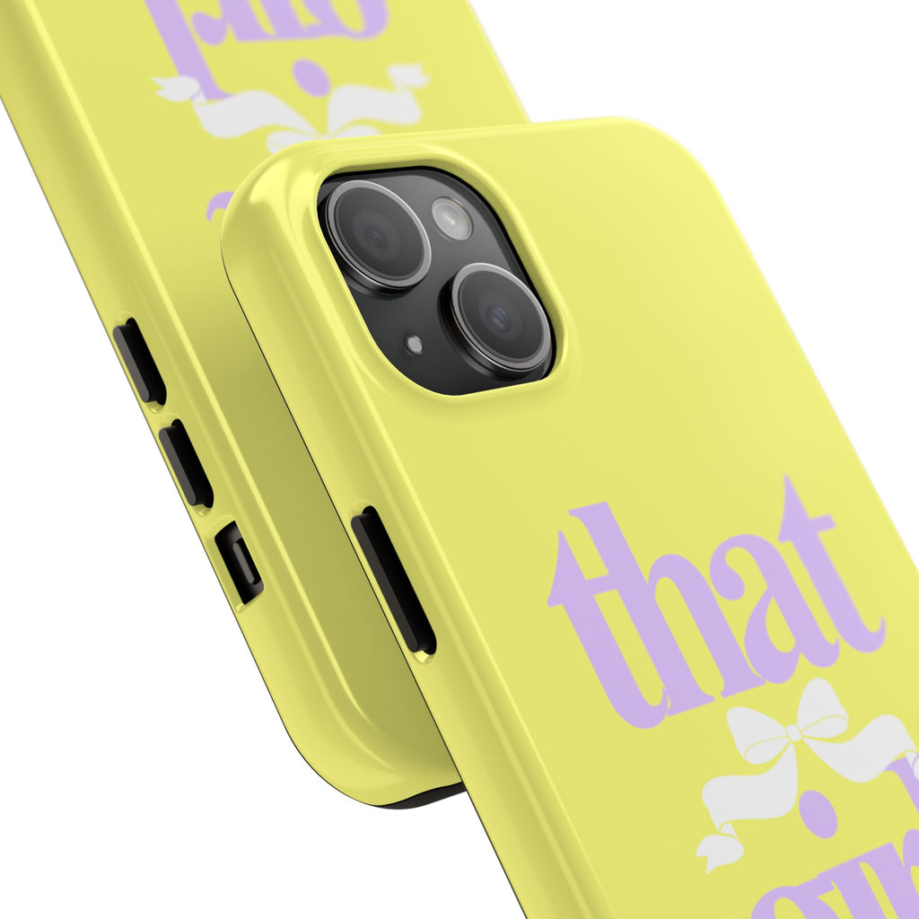 That Girl Tough Phone Case — Cute Pastel Yellow Protective iPhone Case