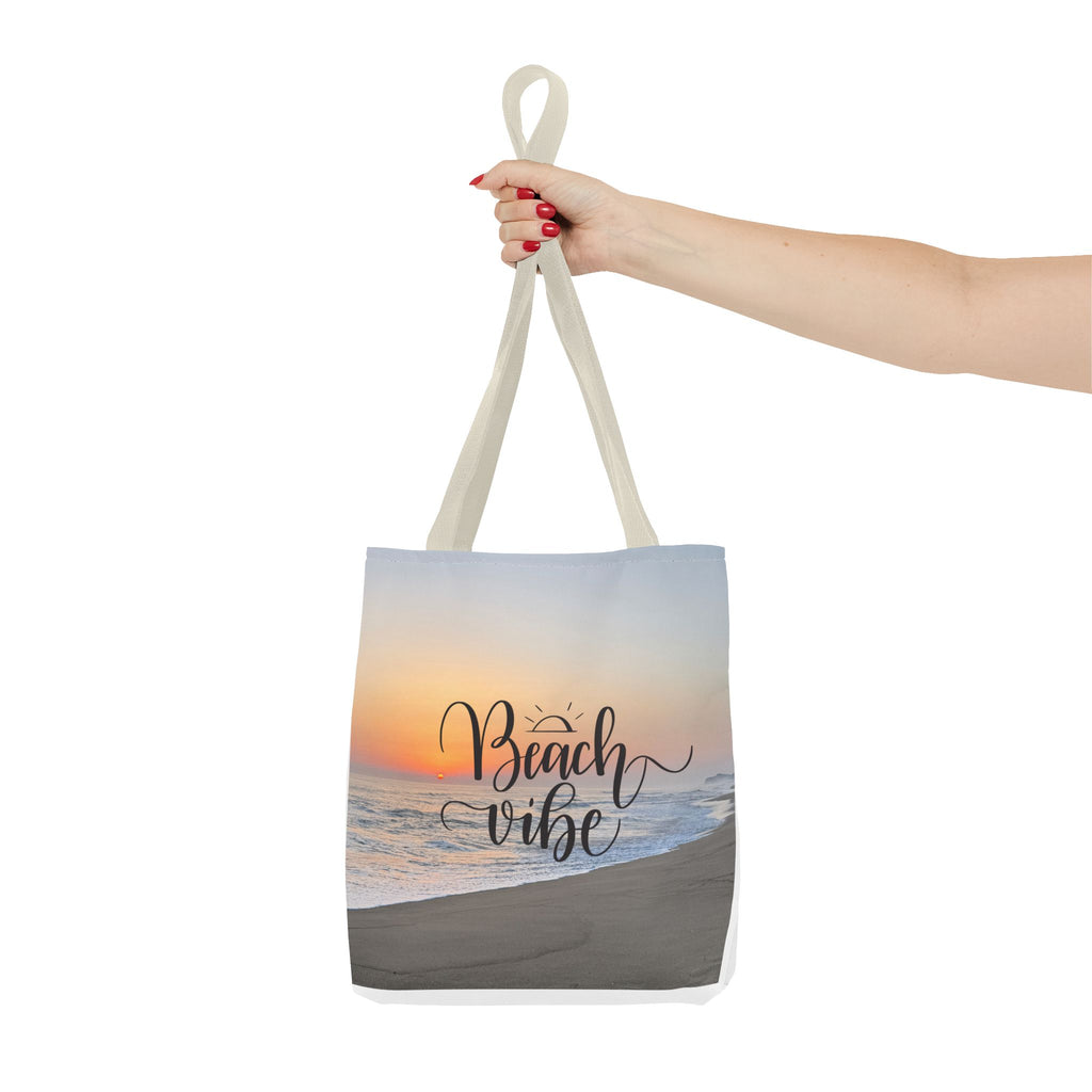 Beach Vibe Tote Bag — Sunset Beach All-Over Print Carry Bag
