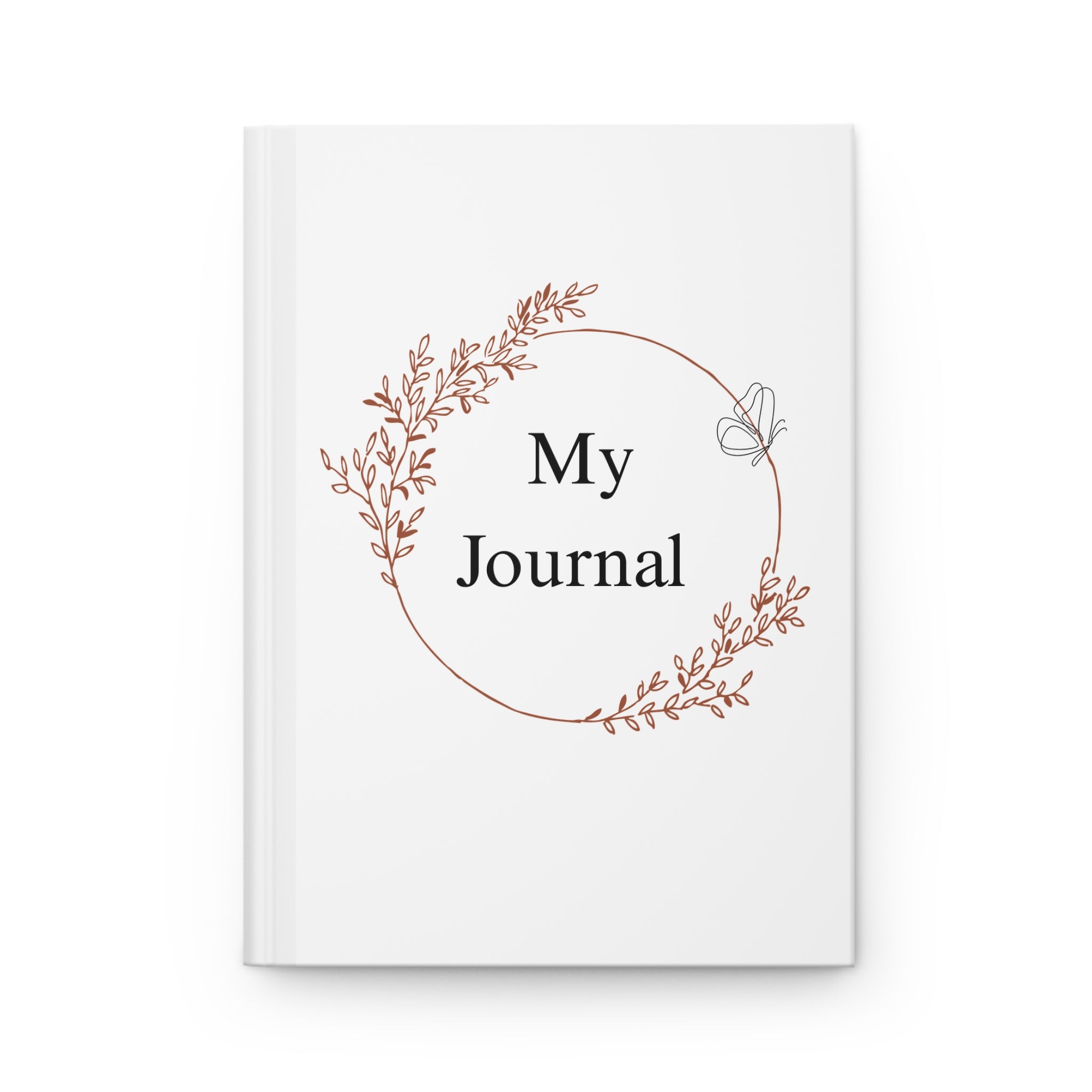 Hardcover Journal — "My Journal" Floral Wreath Notebook | Inspirational New Chapter Gift