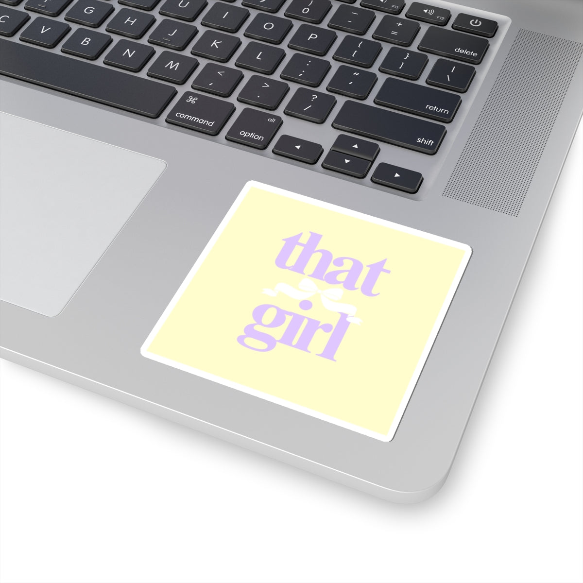 That Girl Pastel Sticker — Aesthetic Kiss-Cut Laptop Decal