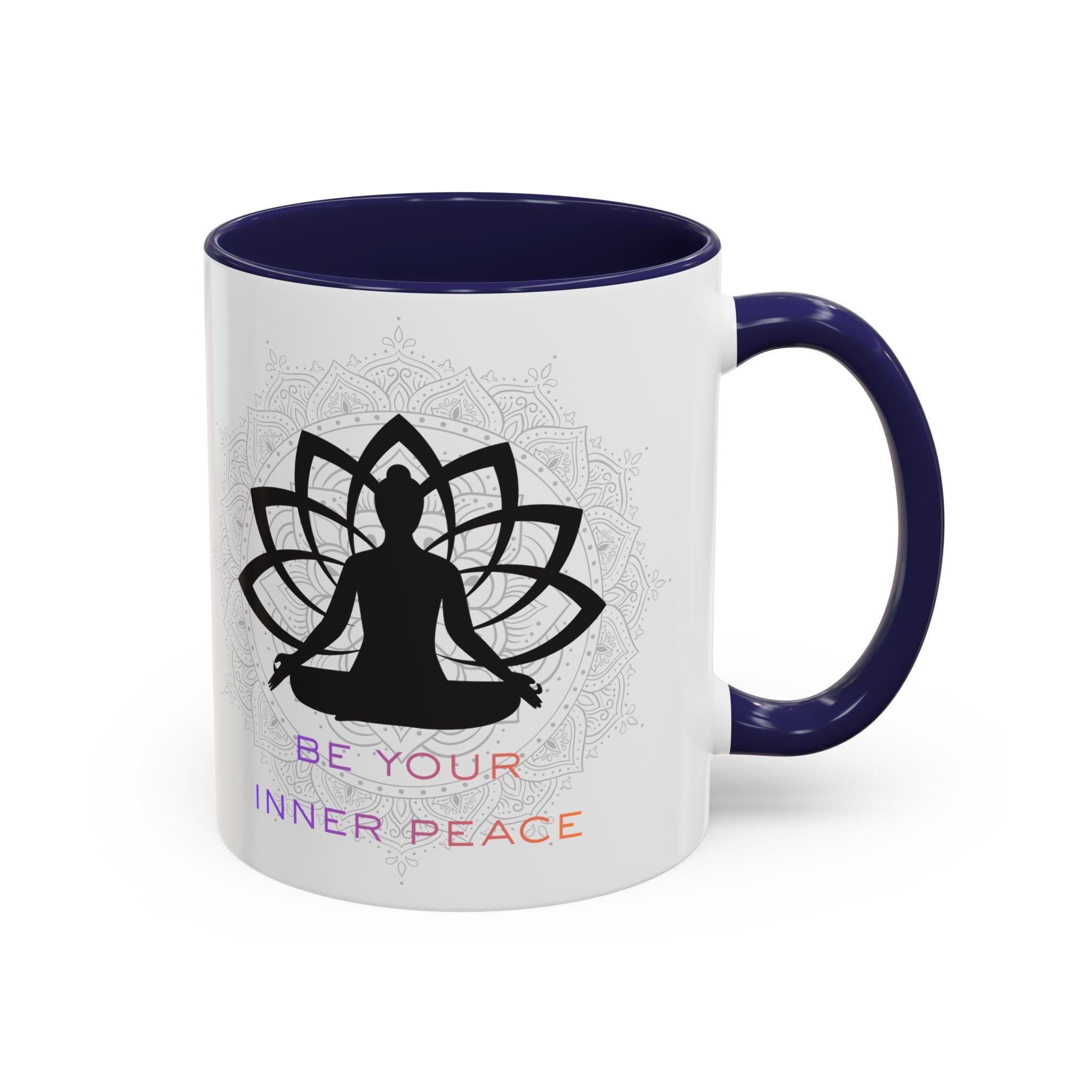 Meditation Lotus Coffee Mug – "Be Your Inner Peace" Accent Mug