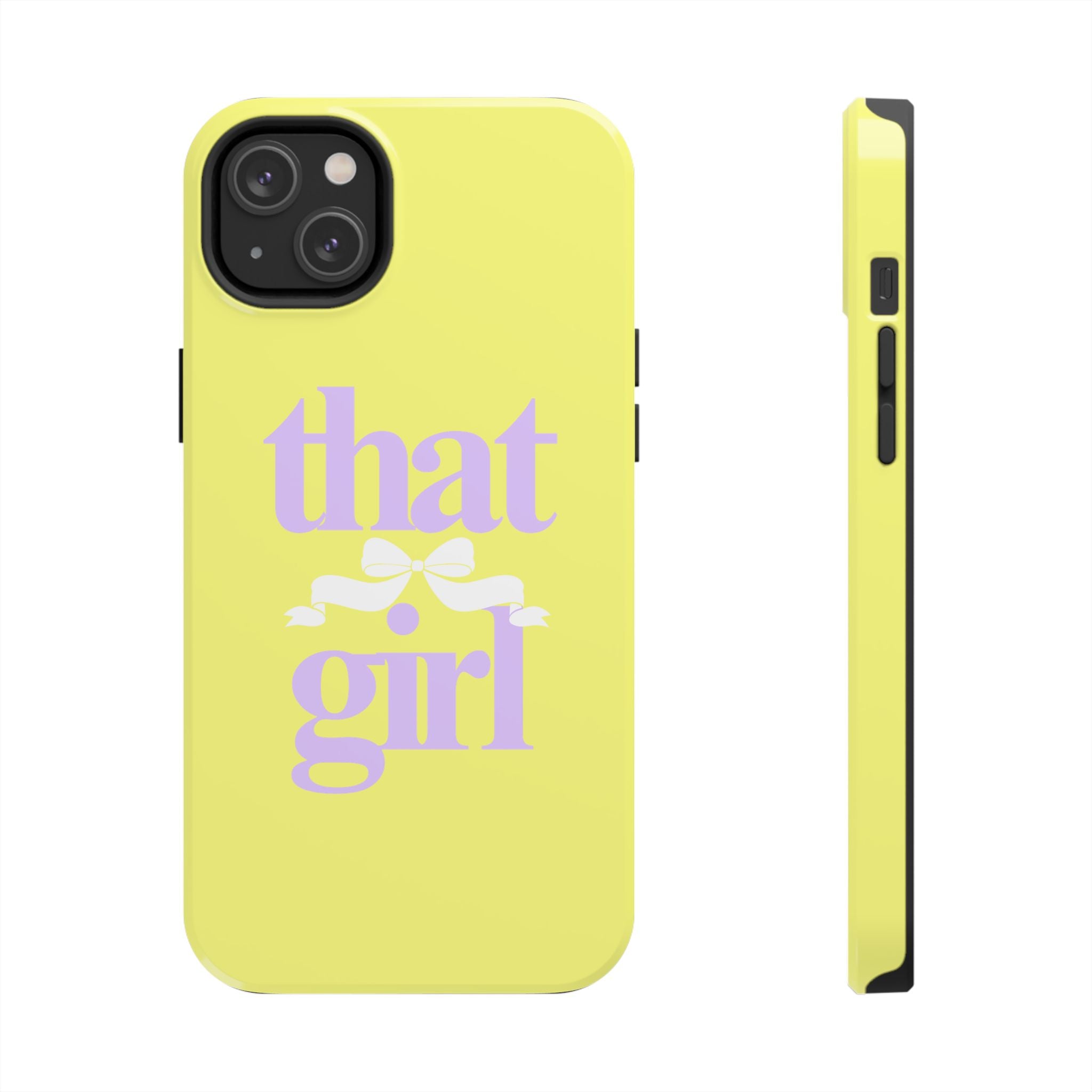 That Girl Tough Phone Case — Cute Pastel Yellow Protective iPhone Case