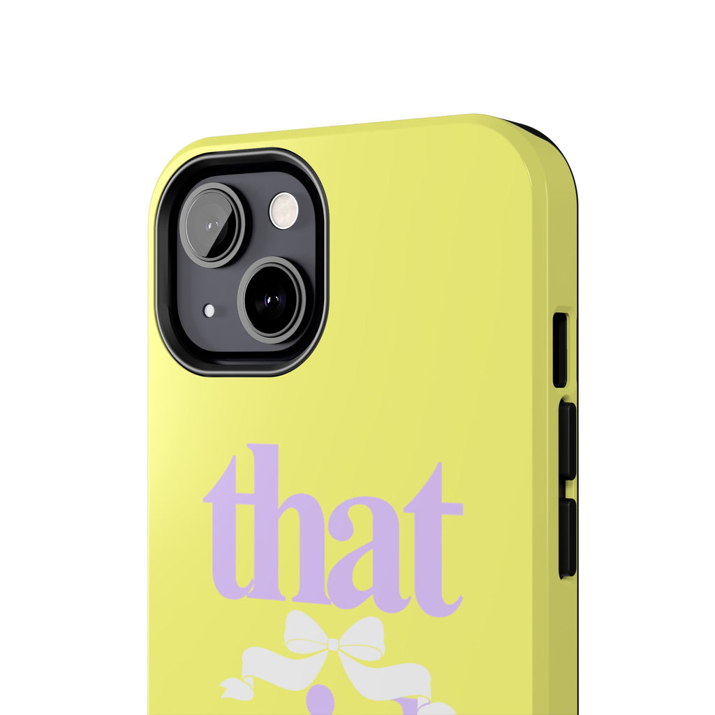 That Girl Tough Phone Case — Cute Pastel Yellow Protective iPhone Case