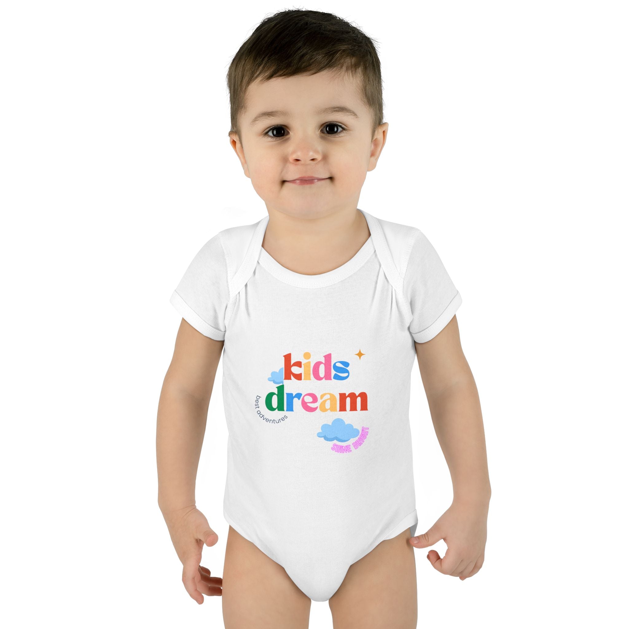 Kids Dream Infant Bodysuit – Colorful Cloud Baby Onesie