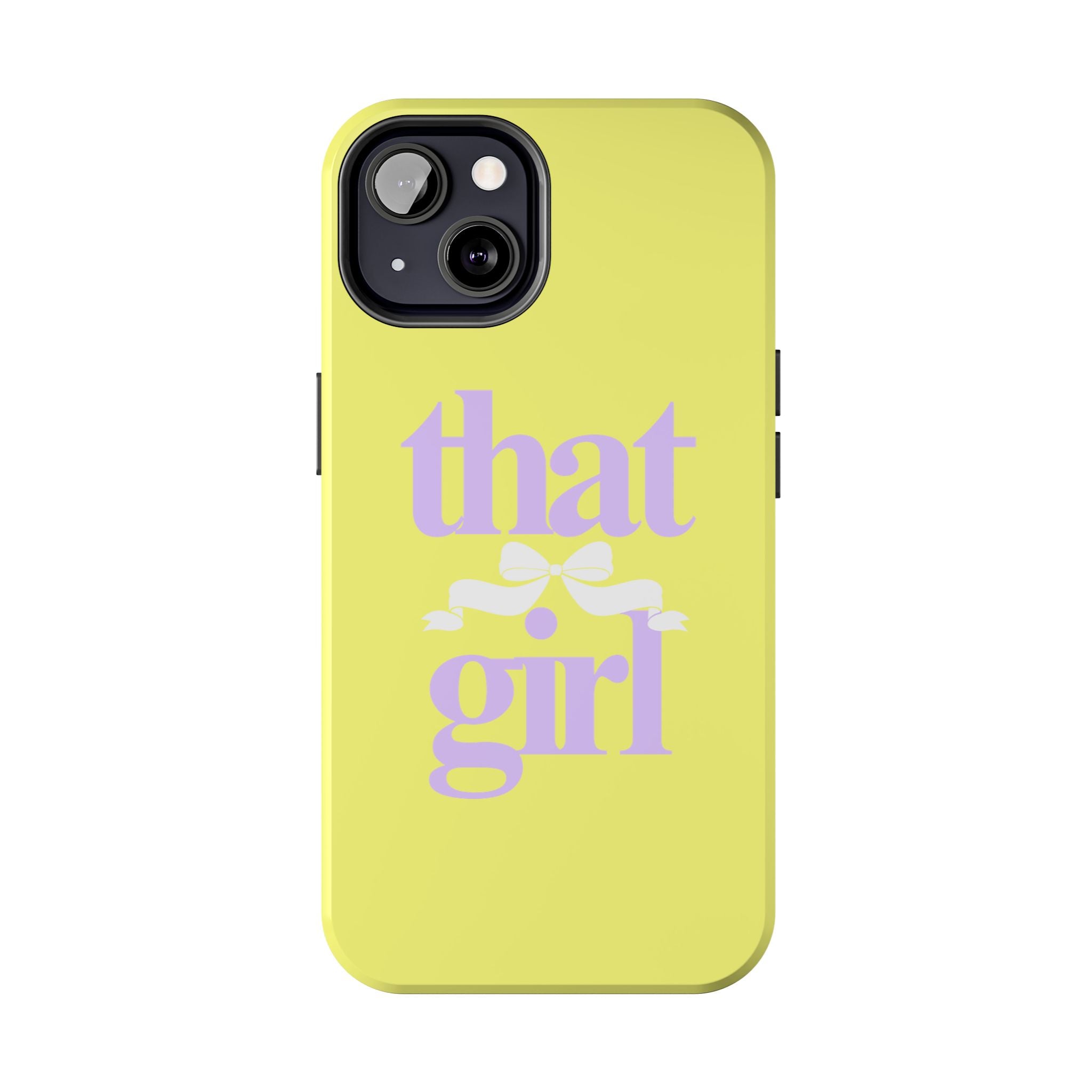 That Girl Tough Phone Case — Cute Pastel Yellow Protective iPhone Case
