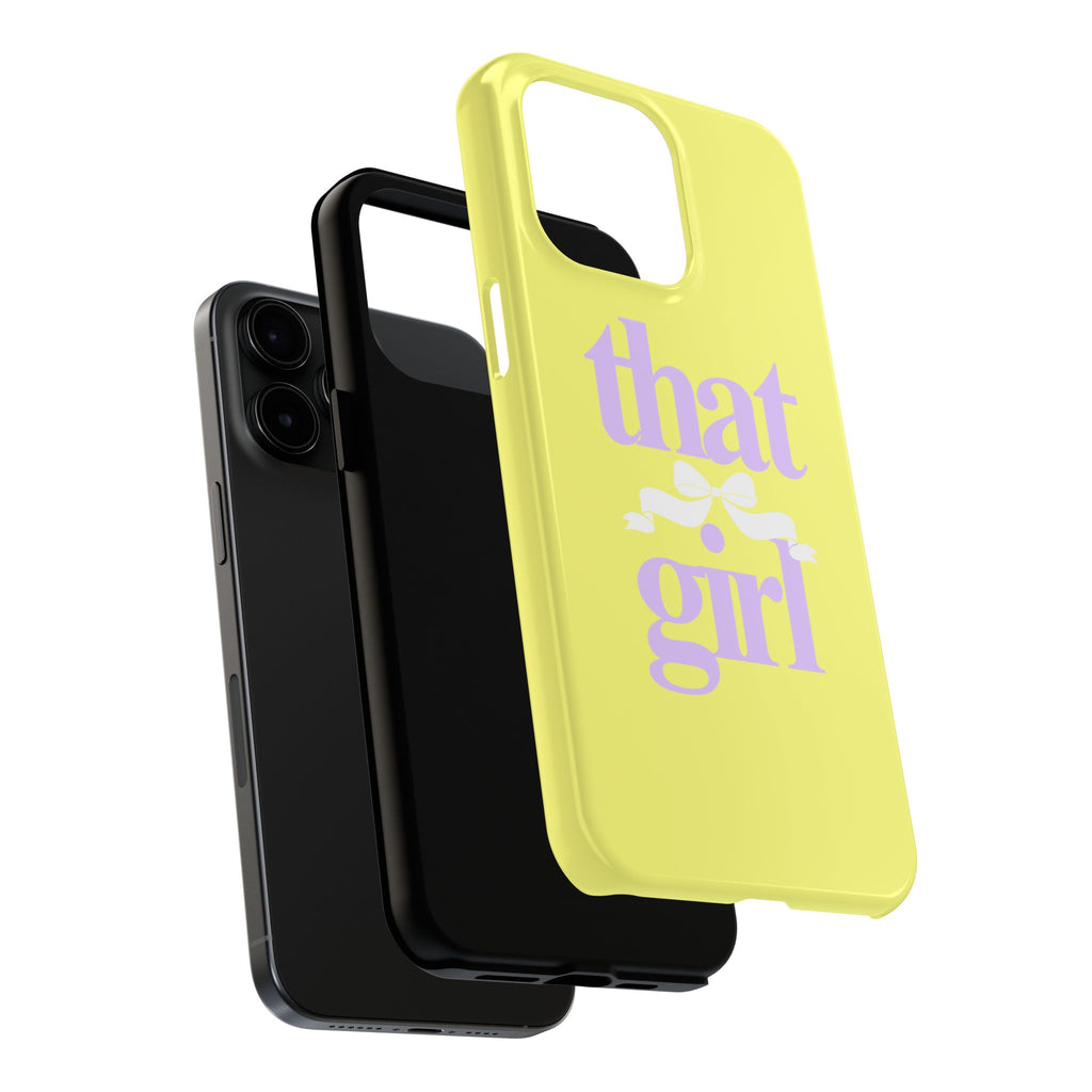 That Girl Tough Phone Case — Cute Pastel Yellow Protective iPhone Case