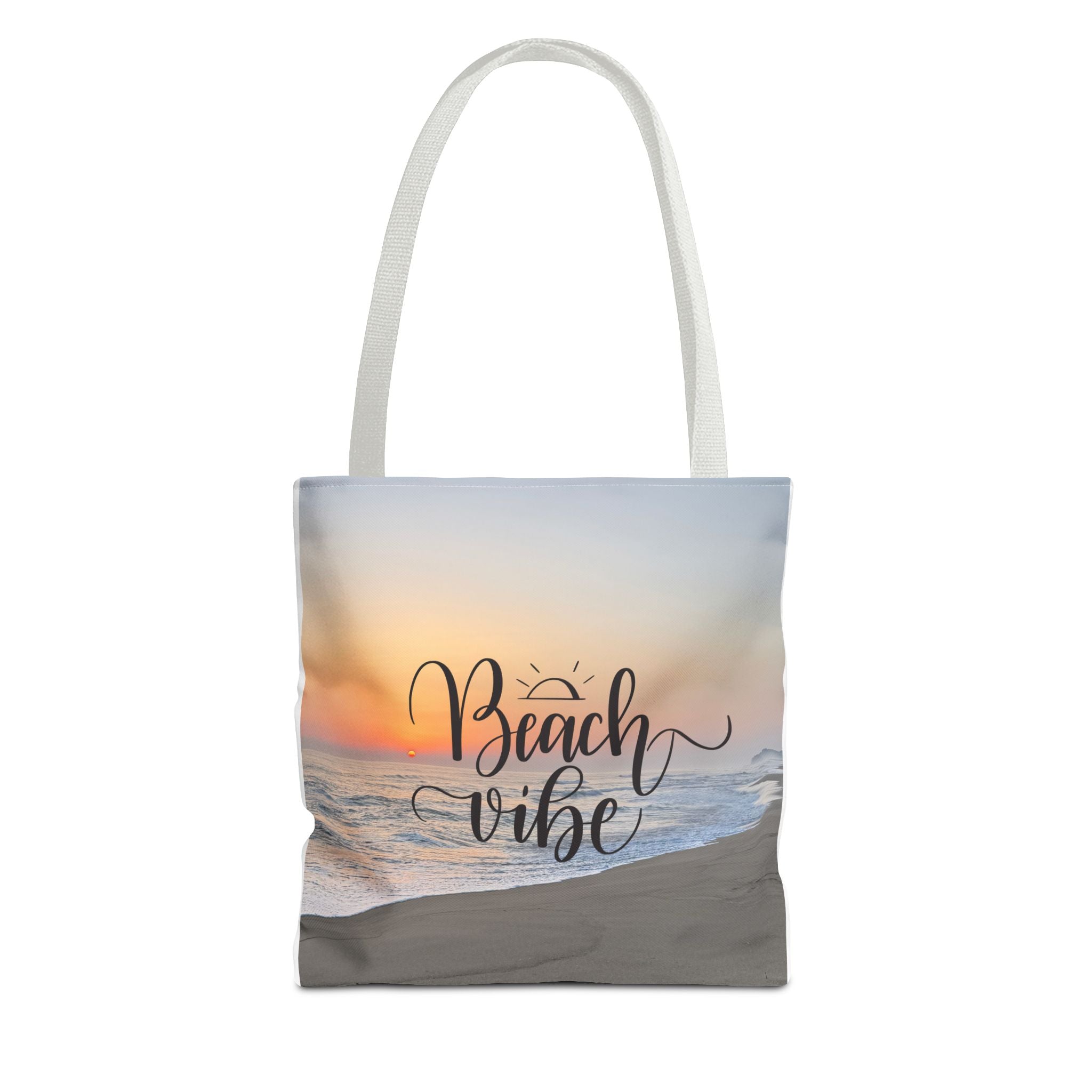 Beach Vibe Tote Bag — Sunset Beach All-Over Print Carry Bag
