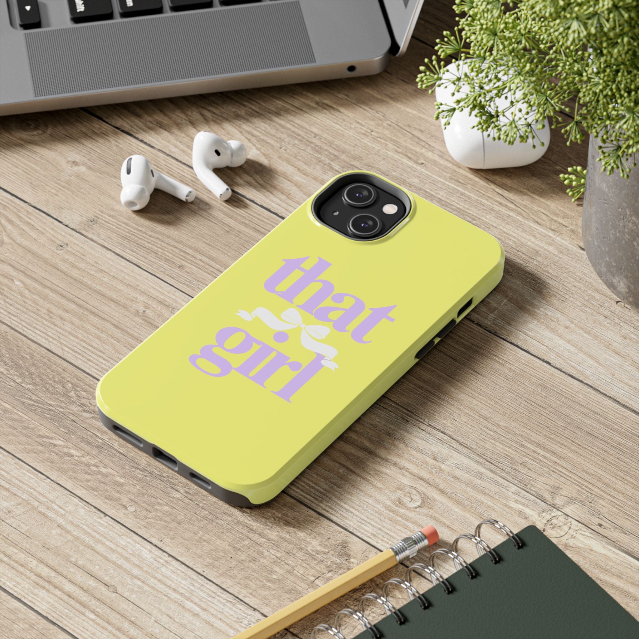 That Girl Tough Phone Case — Cute Pastel Yellow Protective iPhone Case