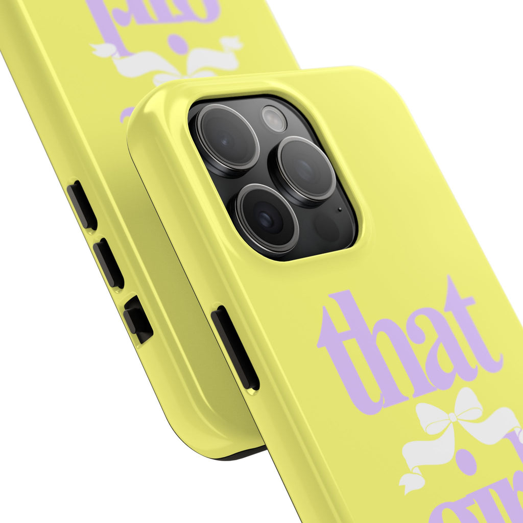 That Girl Tough Phone Case — Cute Pastel Yellow Protective iPhone Case