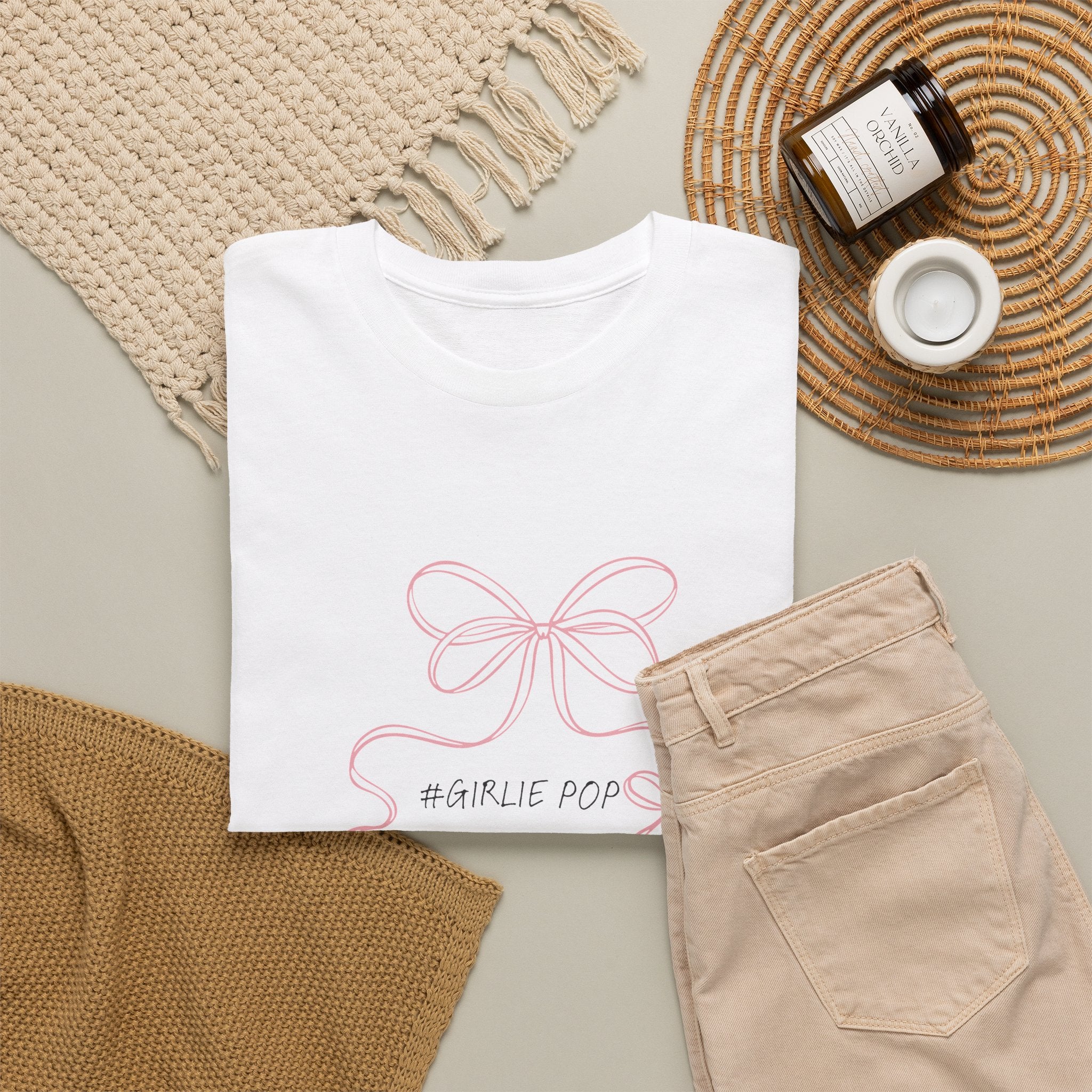 Cute Pink Ribbon Tee – "You're Loved" Minimal Graphic T-Shirt
