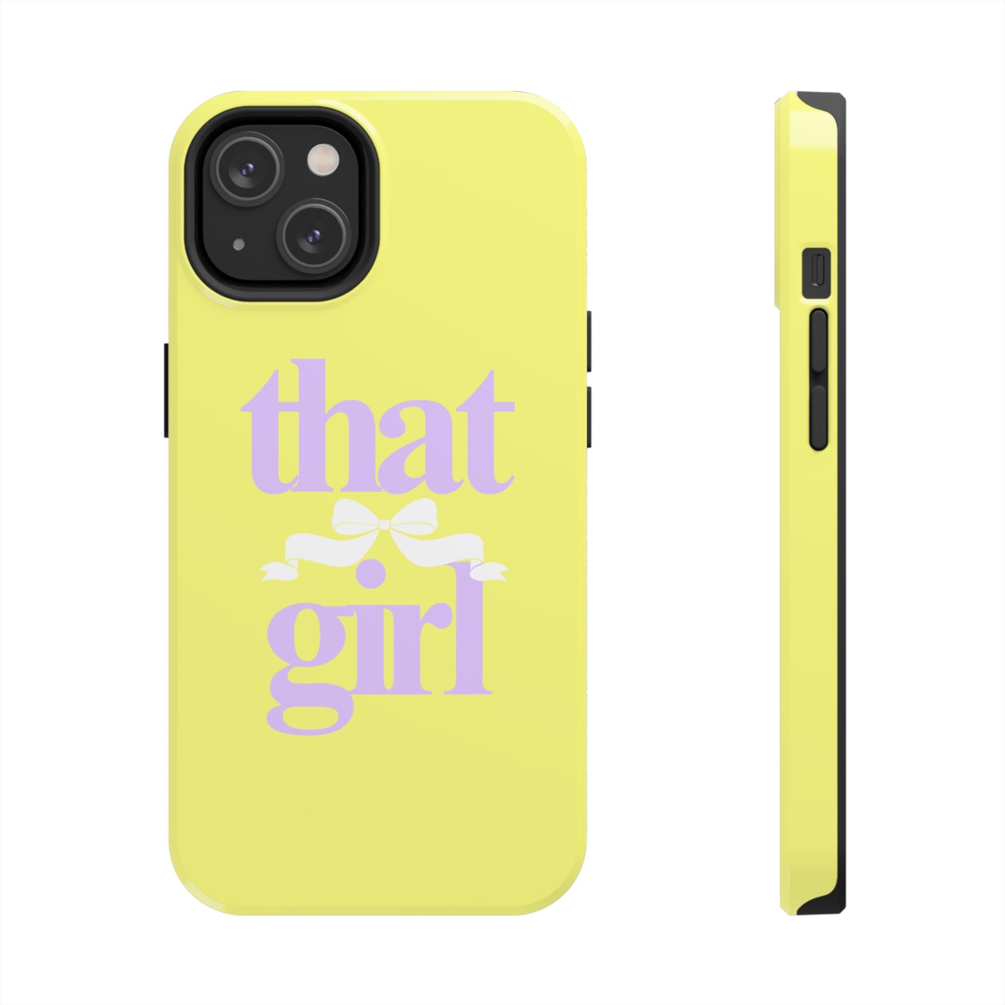 That Girl Tough Phone Case — Cute Pastel Yellow Protective iPhone Case