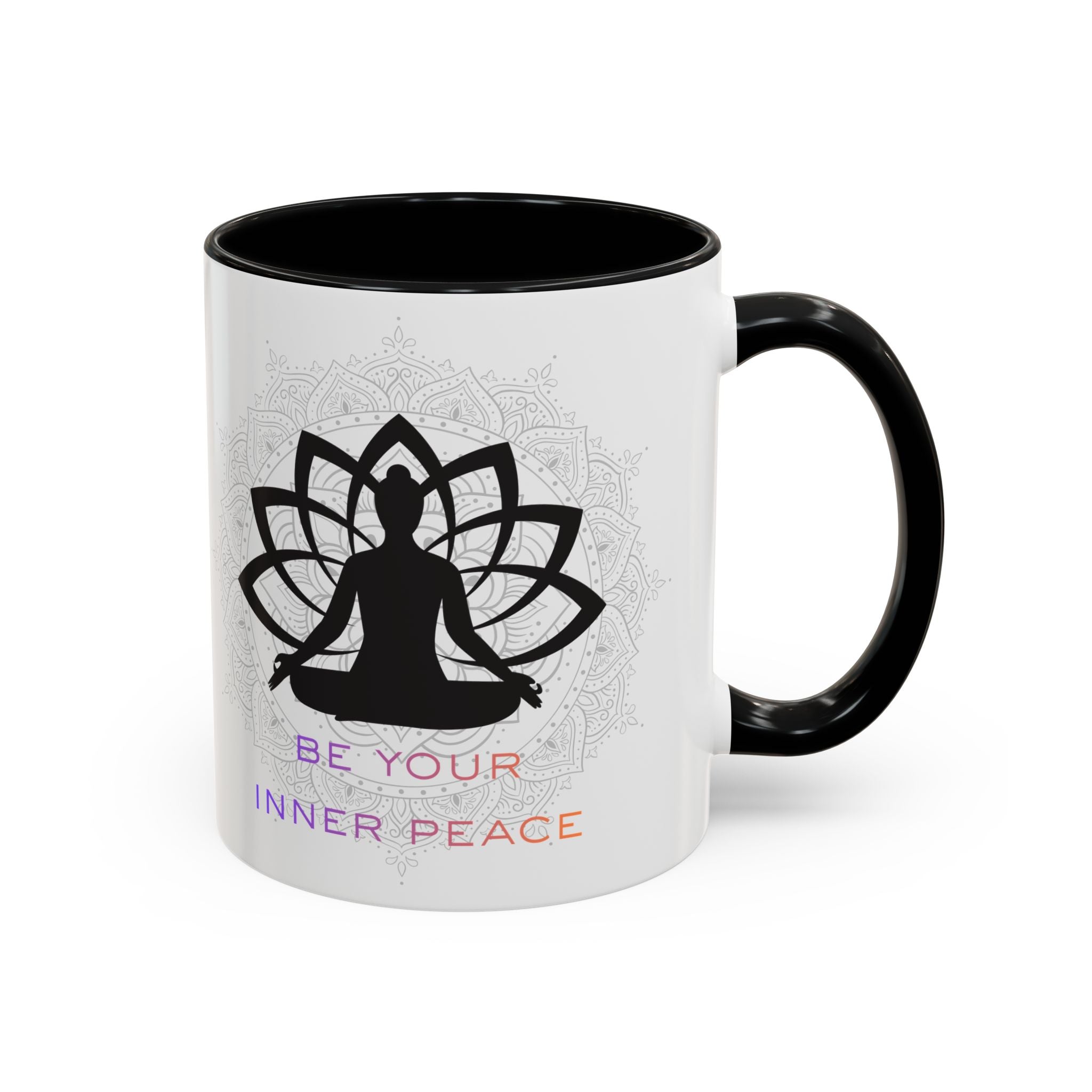 Meditation Lotus Coffee Mug – "Be Your Inner Peace" Accent Mug