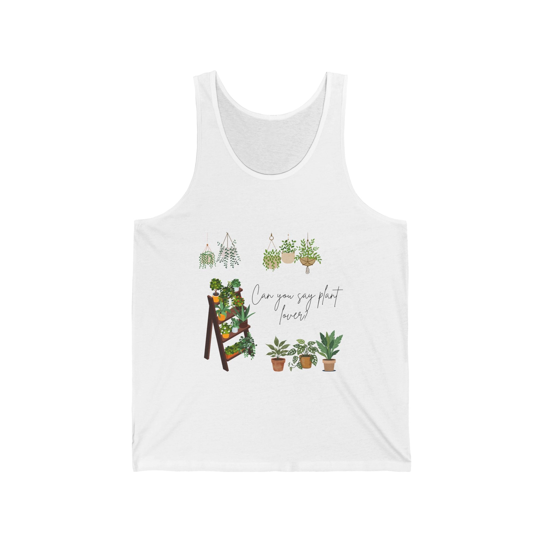 Plant Lover Tank Top — 'Love You More Than Plants' Botanical Graphic